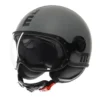 Casco Jet Momo Design Fgtr Classic Mono Opaco Grigio Nero