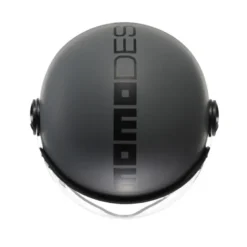 Casco Jet Momo Design Fgtr Classic Mono Opaco Grigio Nero