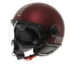 Casco Jet Momo Design Fgtr Evo Mono Opaco Amarena Argento