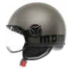 Casco Jet Momo Design Fgtr Evo Mono Opaco Titanium Frost Nero