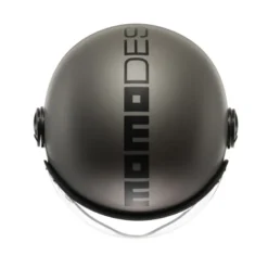 Casco Jet Momo Design Fgtr Evo Mono Opaco Titanium Frost Nero