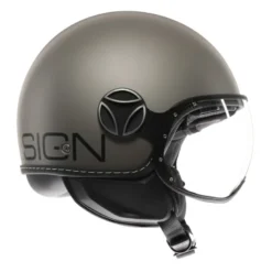 Casco Jet Momo Design Fgtr Evo Mono Opaco Titanium Frost Nero