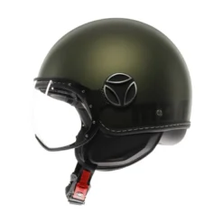 Casco Jet Momo Design Fgtr Evo Mono Opaco Verde Nero
