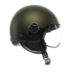 Casco Jet Momo Design Fgtr Evo Mono Opaco Verde Nero