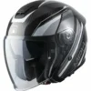 Casco Jet MPH Line C Grafica Nero Carbonio Bianco Argento
