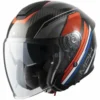 Casco Jet MPH Line C Grafica Nero Carbonio Blu Rosso