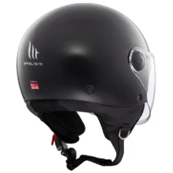 Casco Jet Mt Helmets  Of501 B Street S Solid A1 Lucido Nero