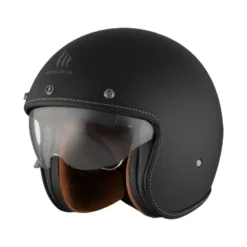 Casco Jet Mt Helmets Of507Sv B Lemans 2 Sv S Solid A1 Opaco Nero