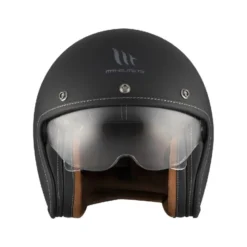 Casco Jet Mt Helmets Of507Sv B Lemans 2 Sv S Solid A1 Opaco Nero