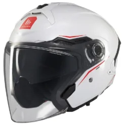 Casco Jet Mt Helmets  Of515Sv Cosmo A0 Sv Solid Lucido Bianco