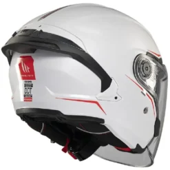 Casco Jet Mt Helmets  Of515Sv Cosmo A0 Sv Solid Lucido Bianco