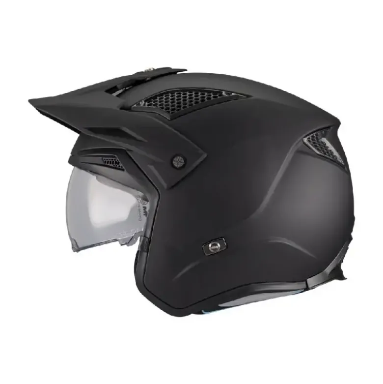 Casco Jet Mt Helmets Tr902Svb District Sv S A1 Pure Nero Opaco