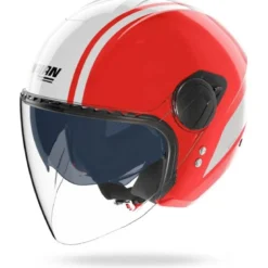 Casco Jet Nolan N20-2 Visor Dolce Vita 349 Rosso Bianco Lucido