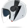 Casco Jet Nolan N20-2 Visor Impeto 345 Bianco Perla Nero Lucido