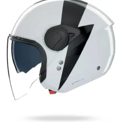 Casco Jet Nolan N20-2 Visor Impeto 345 Bianco Perla Nero Lucido