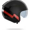 Casco Jet Nolan N20-2 Visor Zefiro 342 Nero Italia Lucido