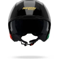 Casco Jet Nolan N20-2 Visor Zefiro 342 Nero Italia Lucido