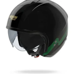 Casco Jet Nolan N20-2 Visor Zefiro 342 Nero Italia Lucido