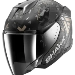 Casco Jet Shark Skwal i3 Jet Hellcat Nero Opaco Chrome Antracite