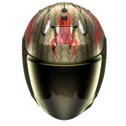 Casco Jet Shark Skwal i3 Jet Venum Nero Rosso Oro