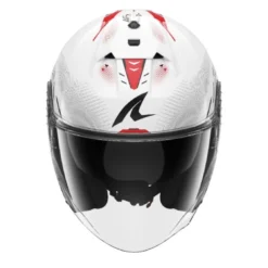 Casco Jet Shark Skwal Jet Cup Speed-Tech Bianco Rosso Nero Lucido