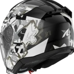Casco Jet Shark Skwal Jet Pranz Nero Bianco Oro