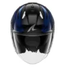 Casco Jet Shark Skwal Mekarium Nero Cromo Arancione