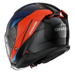Casco Jet Shark Skwal Mekarium Nero Cromo Arancione