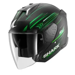 Casco Jet Skwal I3 Light-Blur Nero Verde Bianco Opaco