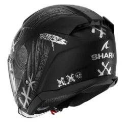 Casco Jet Skwal Shiever Nero Antracite Silver Opaco