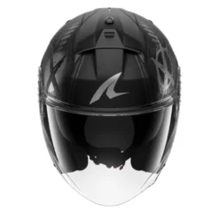 Casco Jet Skwal Shiever Nero Antracite Silver Opaco