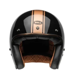 Casco Jet Vintage Bell Custom 500 2025 Rally Nero Bronzo Lucido
