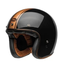 Casco Jet Vintage Bell Custom 500 2025 Rally Nero Bronzo Lucido