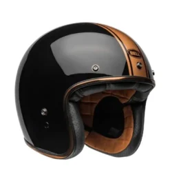 Casco Jet Vintage Bell Custom 500 2025 Rally Nero Bronzo Lucido