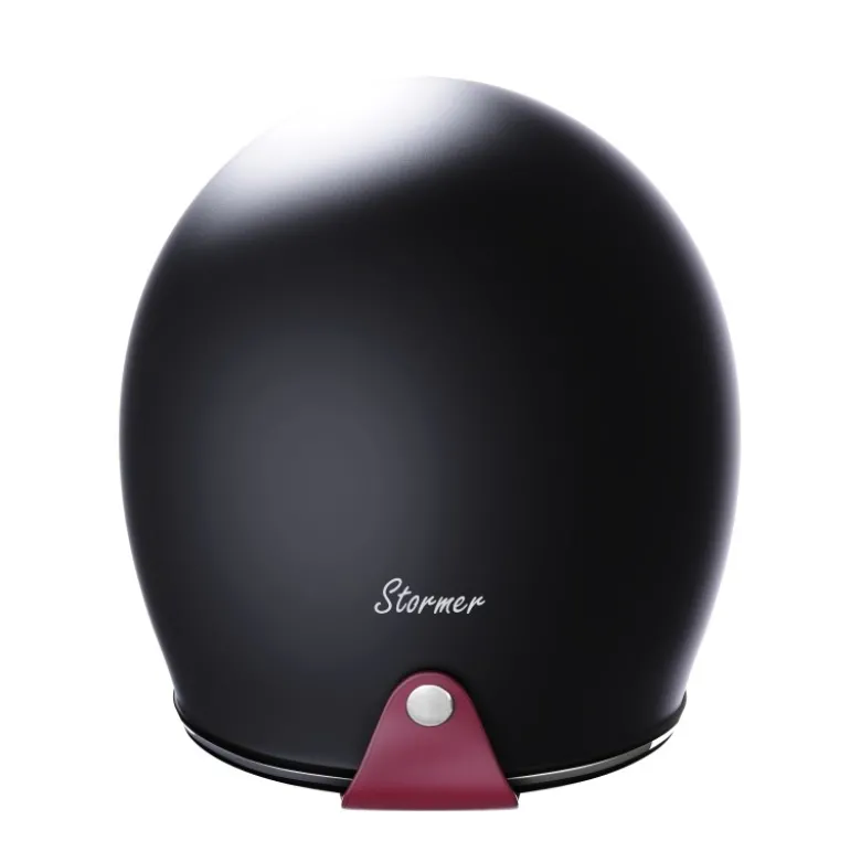 Casco Jet Vintage Stormer Quartz Nero Opaco