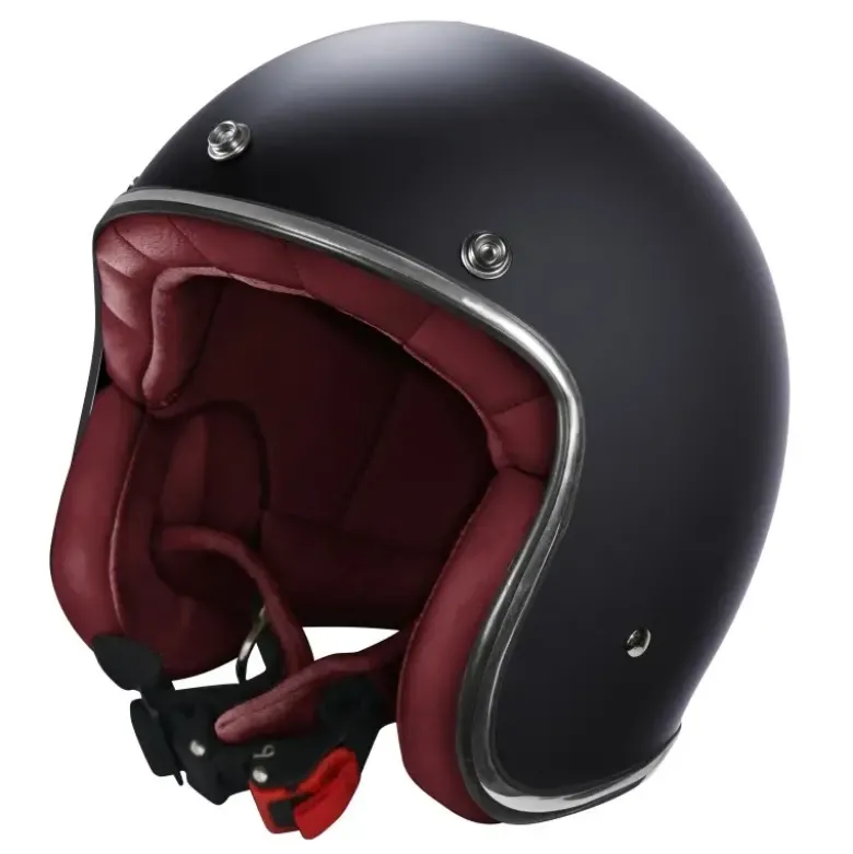 Casco Jet Vintage Stormer Quartz Nero Opaco