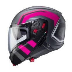 Casco Modulare Caberg Horus X Road Antracite Opaco Fucsia Nero