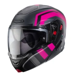 Casco Modulare Caberg Horus X Road Antracite Opaco Fucsia Nero