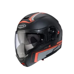 Casco Modulare Caberg Levo X Elite Nero Antracite Rosso Fluo