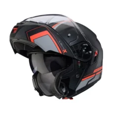 Casco Modulare Caberg Levo X Elite Nero Antracite Rosso Fluo
