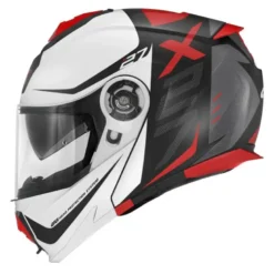 Casco Modulare Givi X.27 Dimension Nero Opaco Bianco Rosso