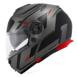 Casco Modulare Givi X.21 Evo Number Titanio Opaco Nero Rosso
