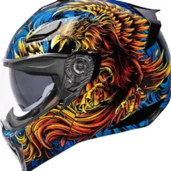 Casco Modulare Icon Threshold Burn Birdie Burn Giallo Blu