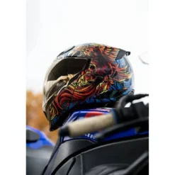 Casco Modulare Icon Threshold Burn Birdie Burn Giallo Blu