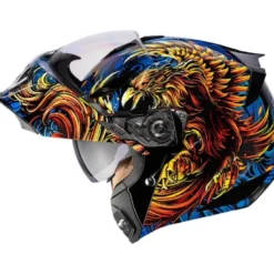 Casco Modulare Icon Threshold Burn Birdie Burn Giallo Blu