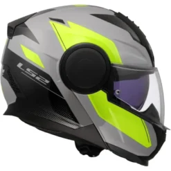 Casco Modulare LS2 FF902 Scope II Duria Grigio Giallo Alta Visibilità