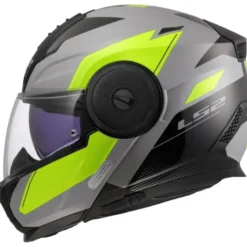 Casco Modulare LS2 FF902 Scope II Duria Grigio Giallo Alta Visibilità