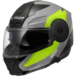 Casco Modulare LS2 FF902 Scope II Duria Grigio Giallo Alta Visibilità