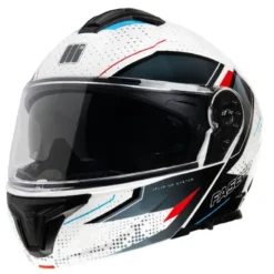 Casco Modulare Motocubo 930 Flip Tourer Fusion Bianco Nero Lucido
