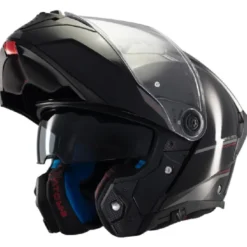 Casco Modulare Mt Helmets con Interfono Mt-Rider Fu404Sv Atom 2 Sv Solid Lucido Nero